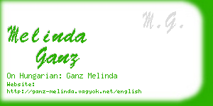 melinda ganz business card